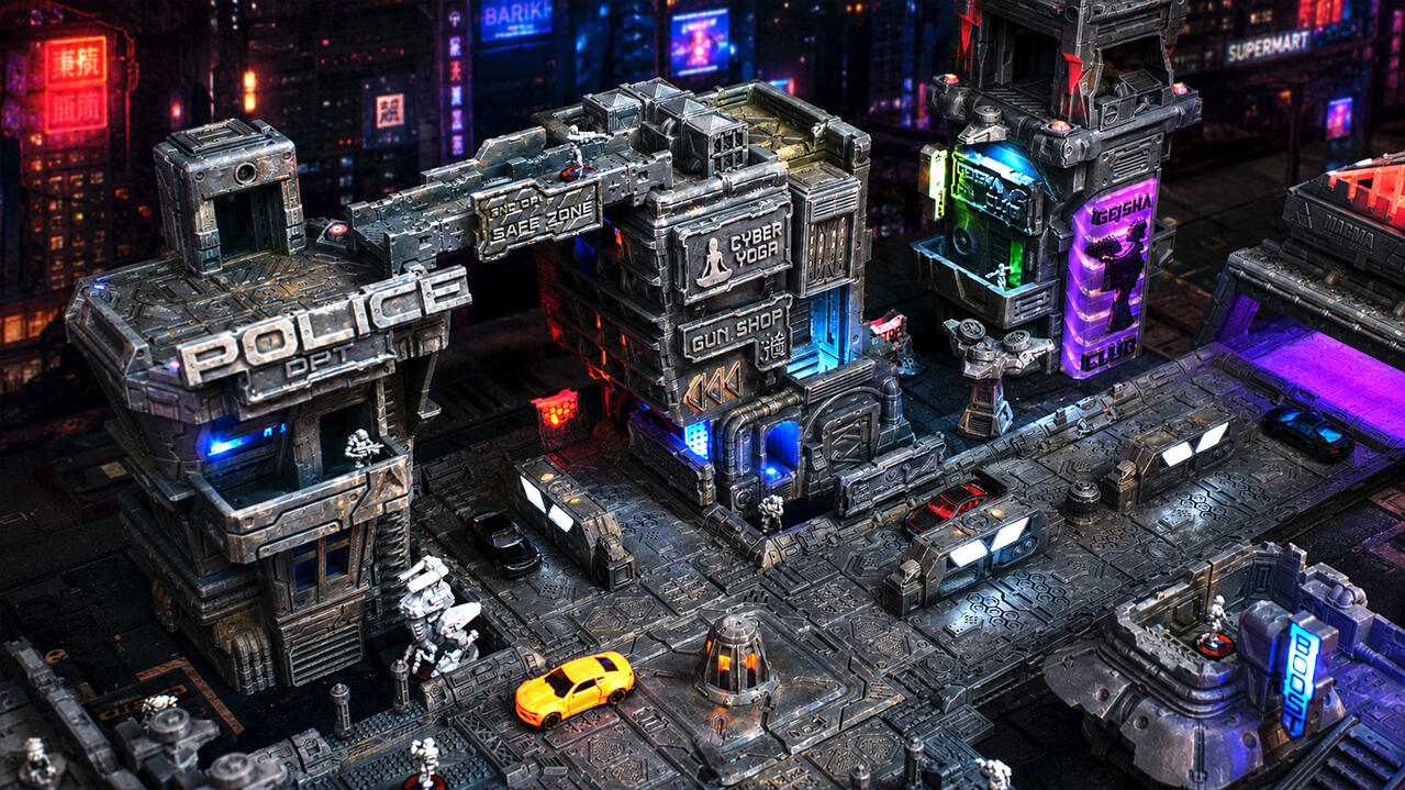 City-8 cyberpunk city